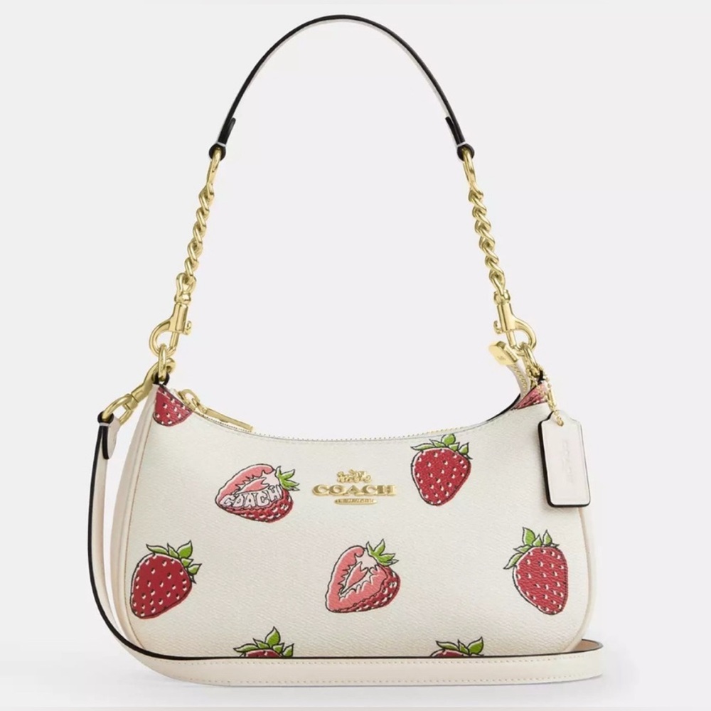 Last one! 🍓NWT Coach Teri Shoulder Bag With Strawberry Print CAL62🍓